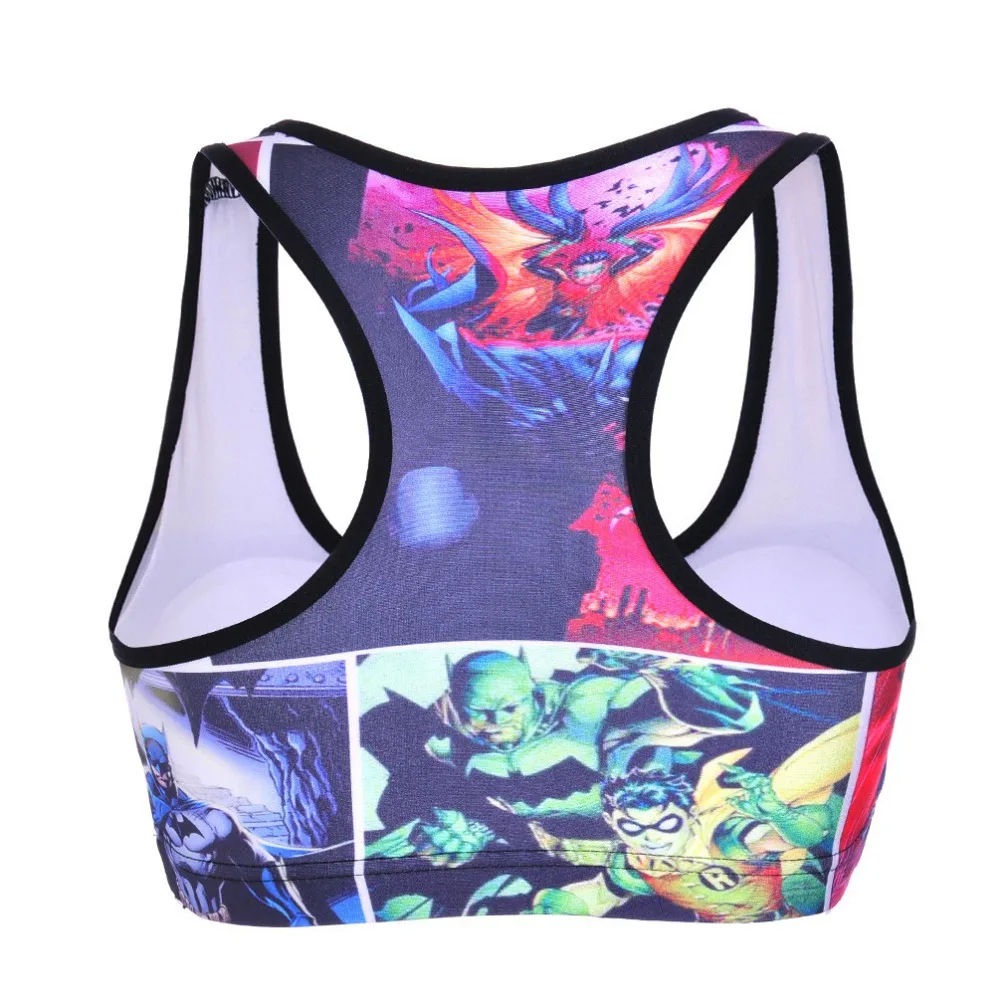 Женский короткий жилет для фитнеса с принтом комиксов Бэтмена беспроводное