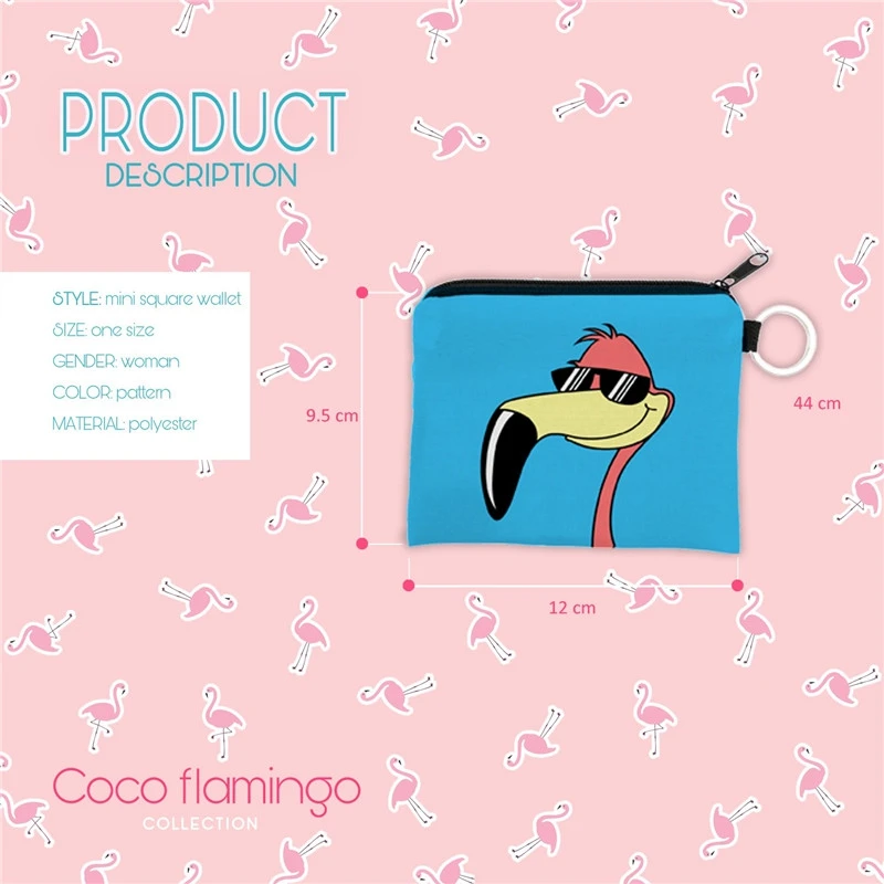Кошелек Jom Tokoy comic swag flamingo мини кошелек с модным принтом Женский держателем