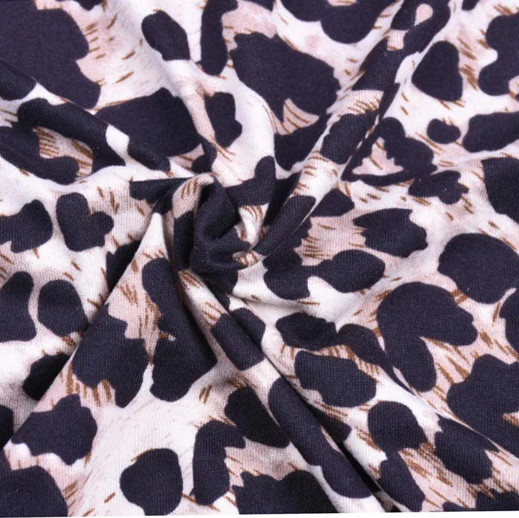 Модное женское сексуальное платье с леопардовым принтом свободное на бретельках