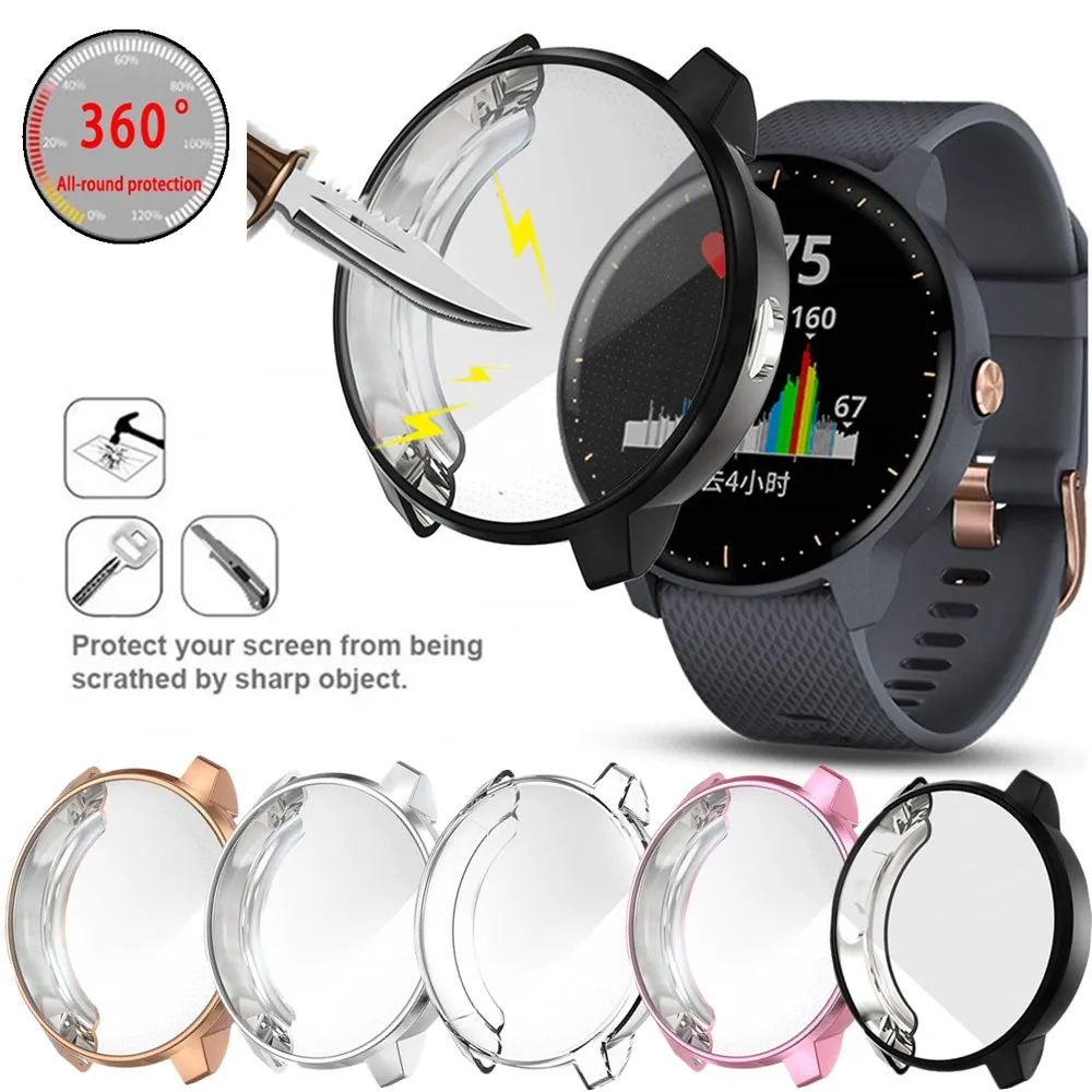 Мягкий ультратонкий защитный чехол из ТПУ с покрытием для Garmin Vivoactive 3 музыкальных