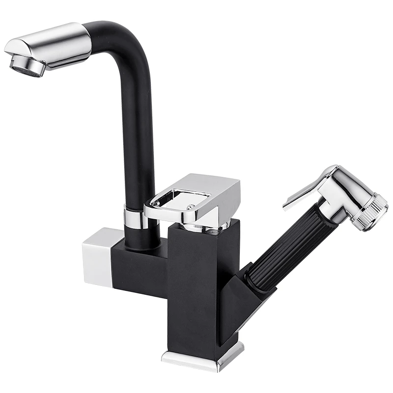 360 Вращающийся кухонный кран на бортике Горячий Холодный Смеситель для кухни