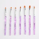 Набор кистей для дизайна ногтей, 7 шт.