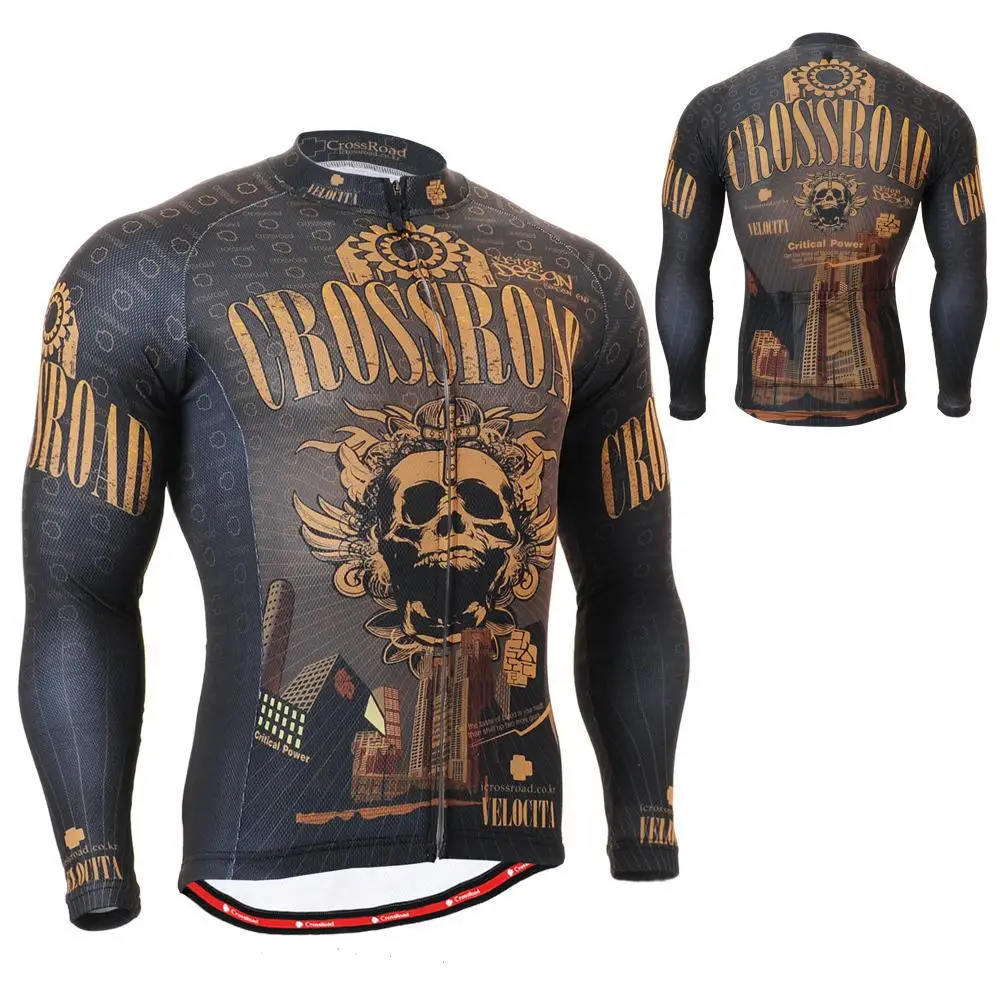 Technical Graphic Long Sleeves Cycling Jersey 4 Seasons Comfortable-fitting MTB Bike Bicycle Tops Shirts for Men | Спорт и