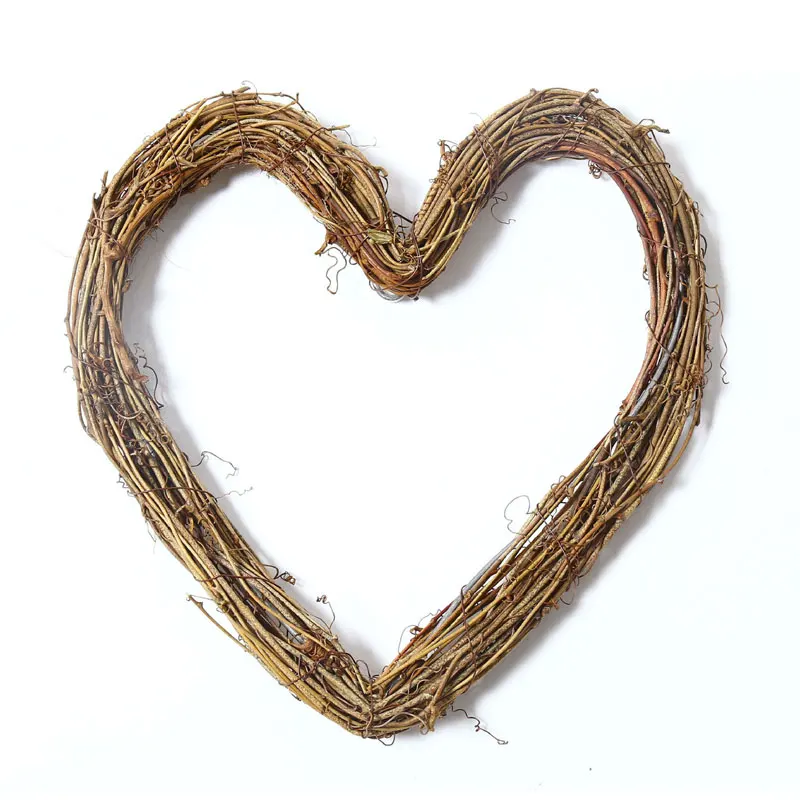 Венки из ротанга в виде сердца 10 30 см 1 шт.|door wreath|natural wreathnatural christmas wreath |