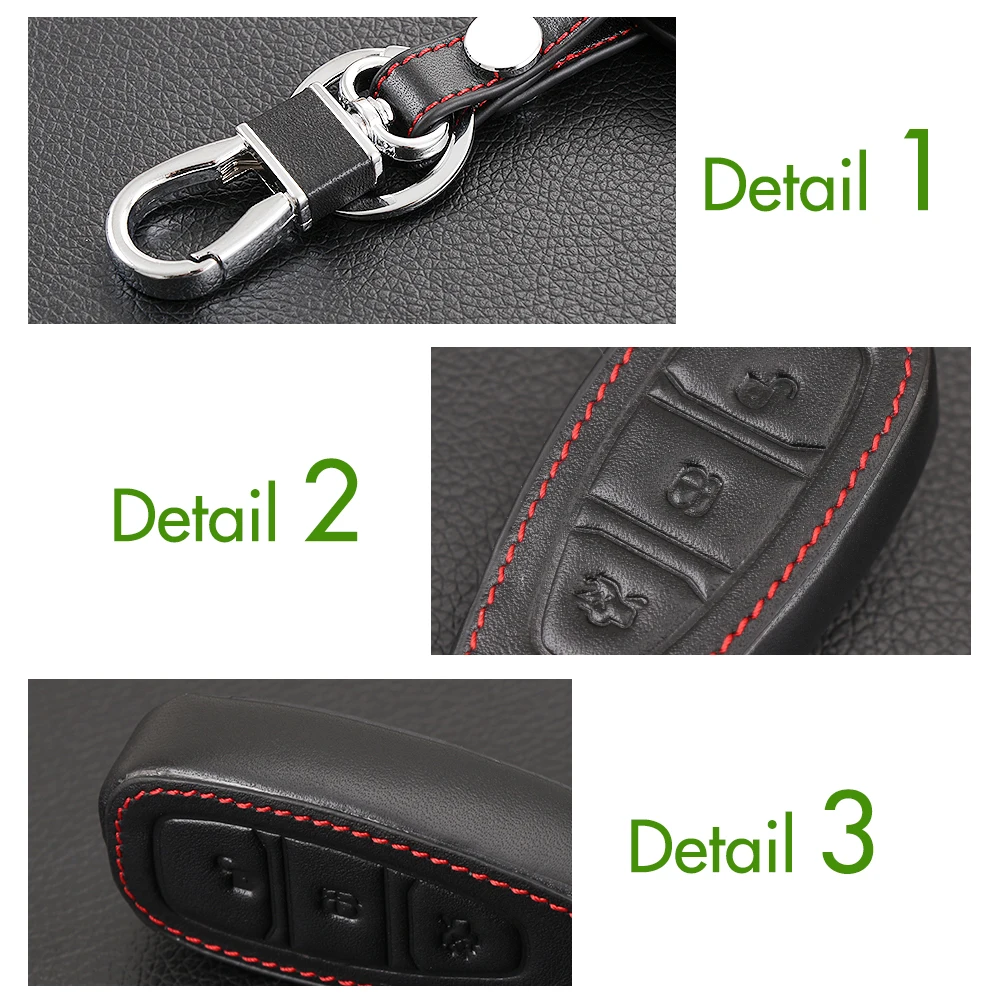 Чехол для автомобильного ключа дистанционного управления из натуральной кожи