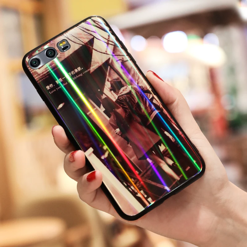 Роскошные закаленное Стекло мягкий силиконовый край чехол для huawei Honor 9 ультра