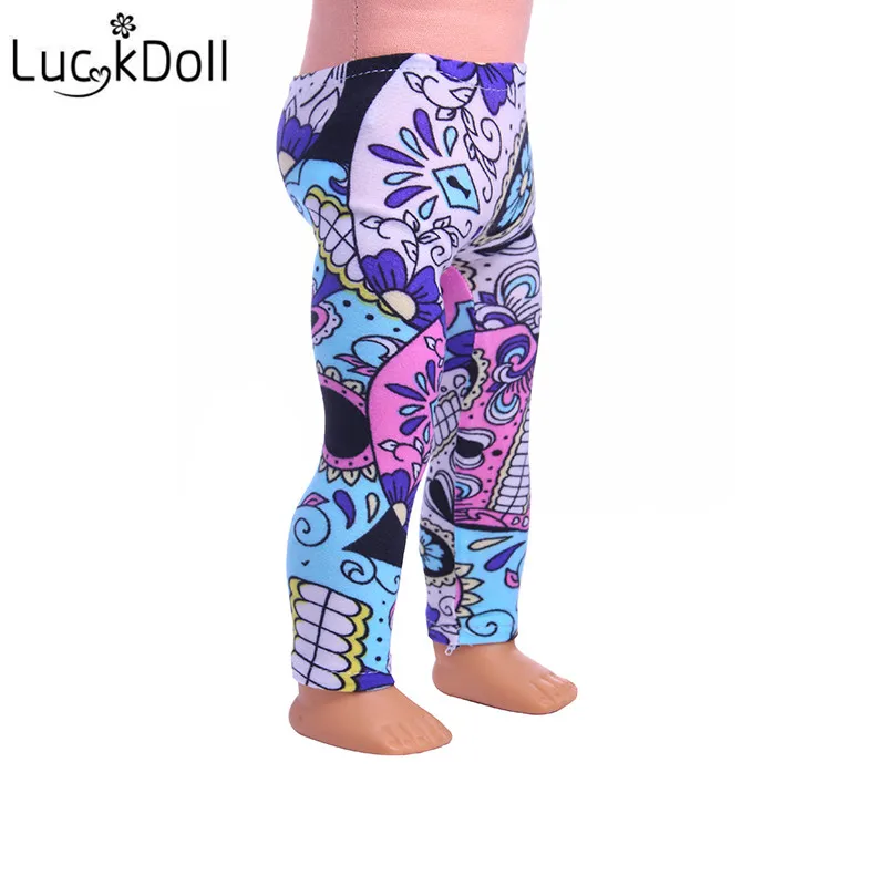 LUCKDOLL модные леггинсы подходят 18 дюймов Американский 43 см детская кукла одежда аксессуары, игрушки для девочек, поколение, подарок на день рождения