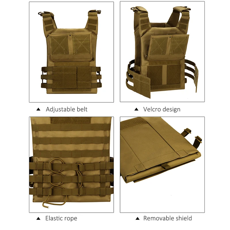 

Men Tactical Vest Molle Combat Assault Plate Carrier Hunting Military Vests Waistcoat Colete Tatico Gilet Tactique Sport XA822WA