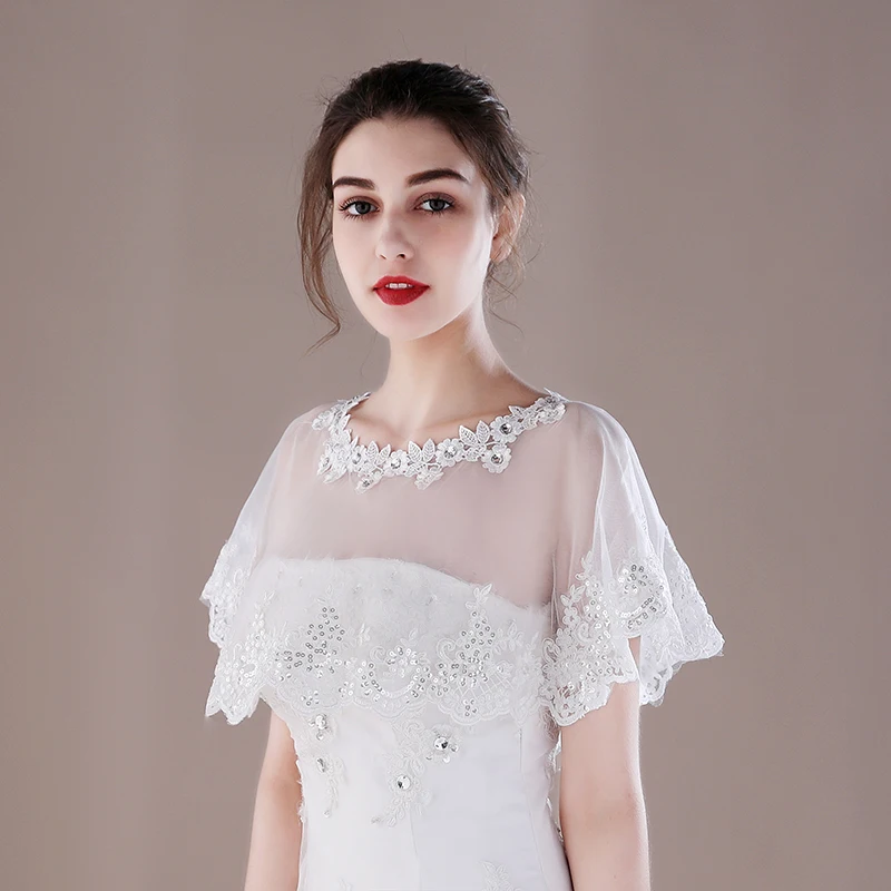 Fashion Summer Bridal Wrap Applique Wedding Dress Cover Up Accessories Bridesmaids Bride Short Sheer Cape Jacket Handmade | Свадьбы и