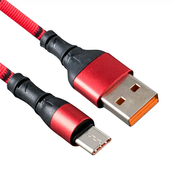 Красный Ersuki usb type-C кабель для samsung S10 S9 S8 A50 Xiaomi Redmi Note 7 Быстрая зарядка USB-C зарядное устройство для мобильного телефона USBC type-C кабель - Цвет: Красный