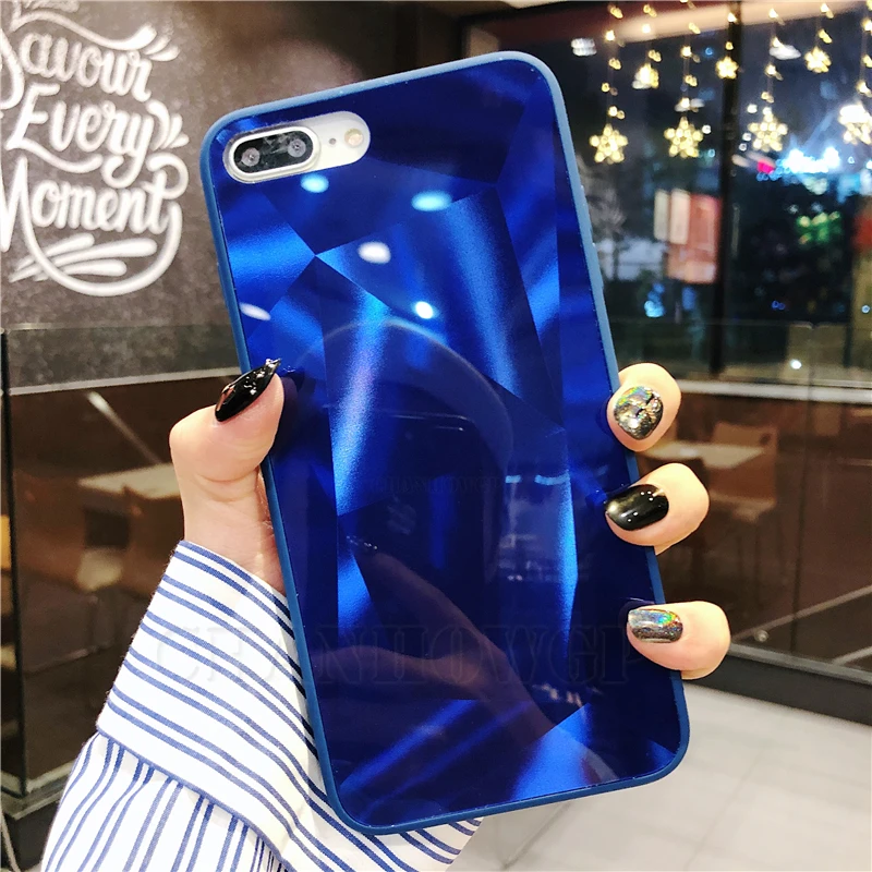 3D Алмазный силиконовый зеркальный чехол для iPhone 11 Pro Max X XR XS MAX чехлы xs max xr x 6 6s 7 8 plus