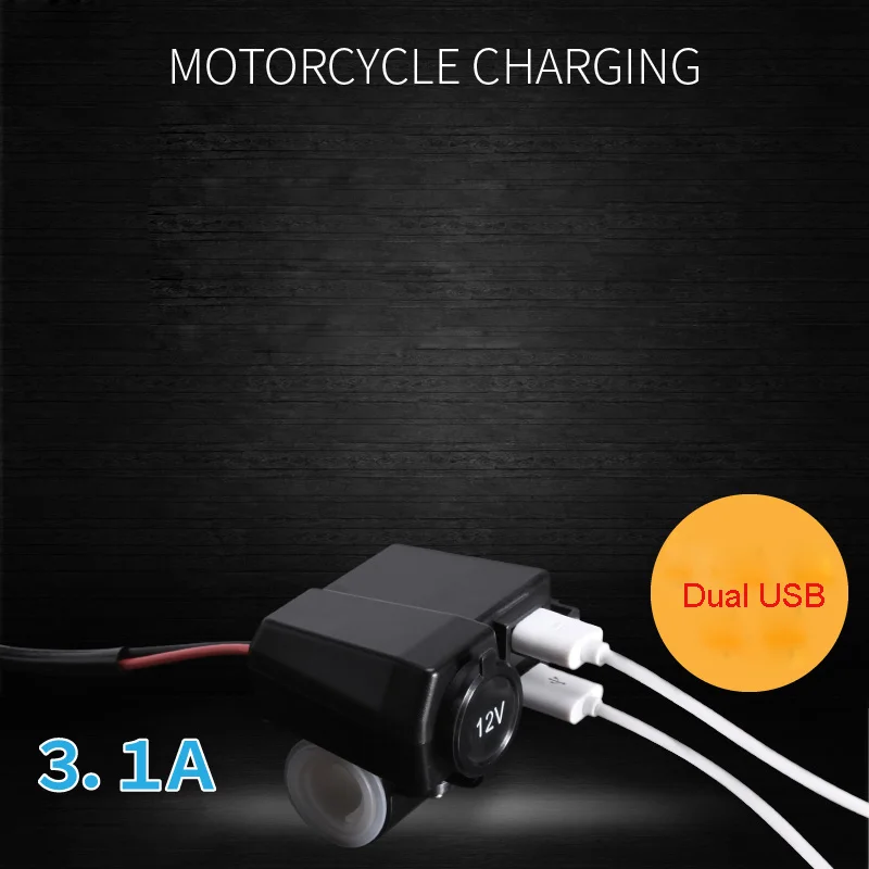 12 В/24 В водонепроницаемый автомобиль лодка мотоцикл двойной USB зарядное устройство светодиодный вольтметр Прикуриватель разъем# kui