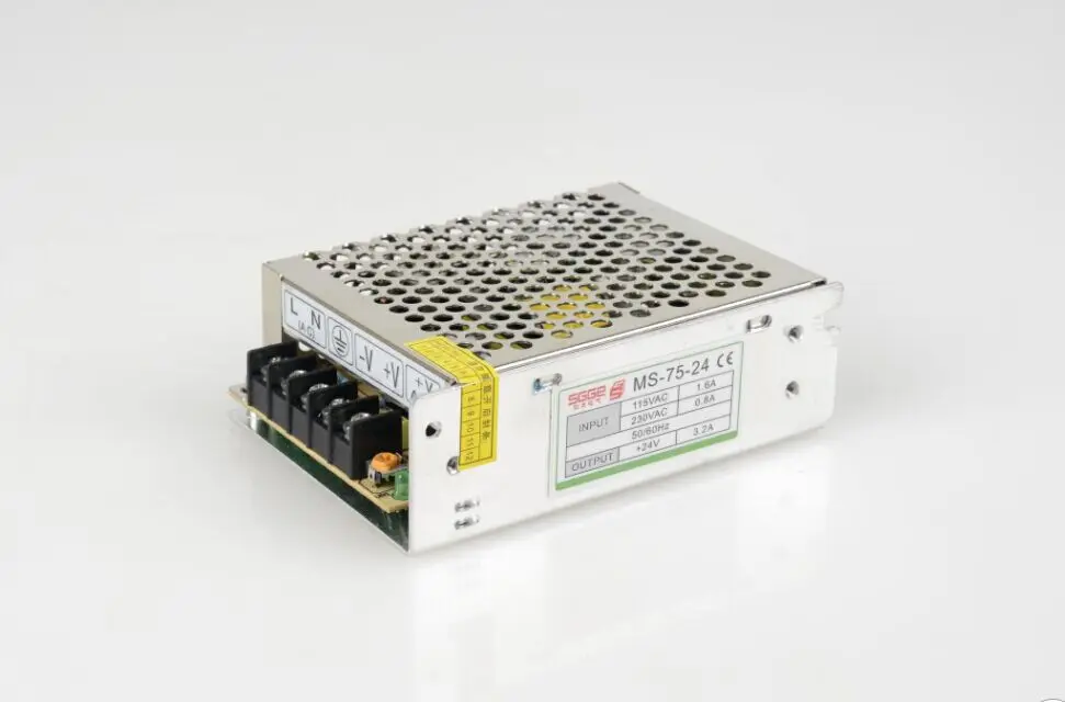 75W 24v 3.2A 100 V 230 вход малый объем одиночный выходной переключатель питания Драйвер