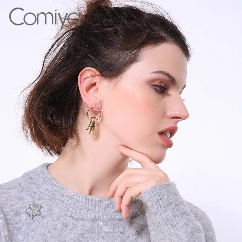 Серьги-капельки Comiya длинные серьги золотого цвета с ручной подвеской из сплава