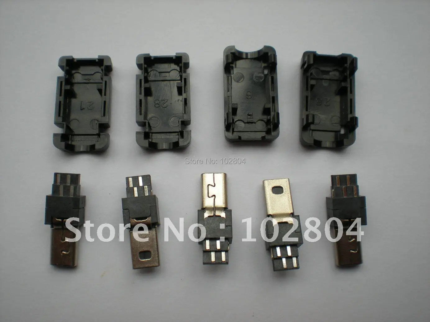 100 шт. в партии 8 контактный Штекерный разъем Micro USB пластиковый корпус|connector