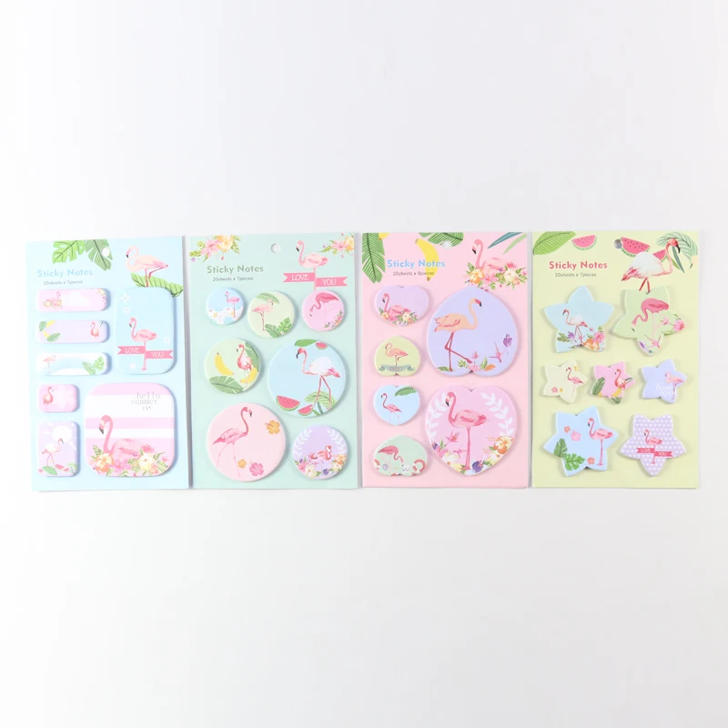 Милый мультяшный Фламинго Domikee школьный Студент самоклеящиеся наклейки