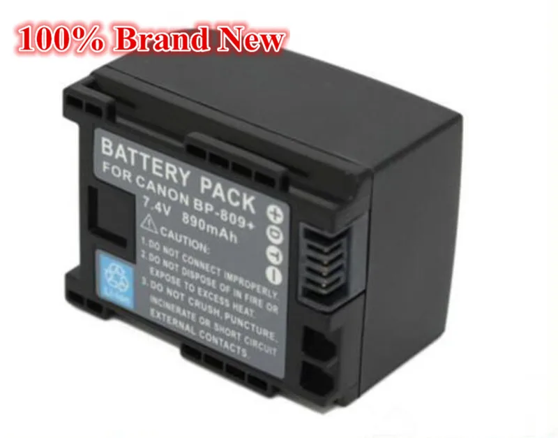 890 мАч Совершенно новая запасная батарея для камеры Canon FS10 FS11 FS100 BP-819 BP-827 M300 M31 S100
