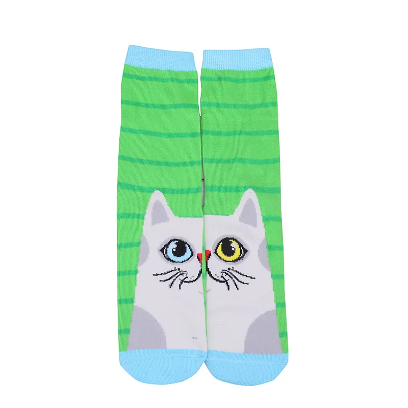 Новинка Милые женские длинные носки из хлопка с 3D принтом Модные Носки рисунком