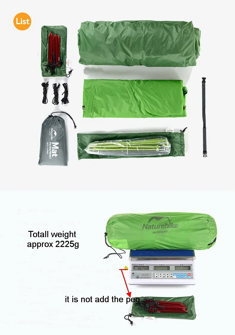 Naturehike 2 человек капроновые, силиконовые покрытие Пеший Туризм двухслойная палатка Водонепроницаемый PU4000 Алюминий стержень Climbin Mountain одиночные палатки
