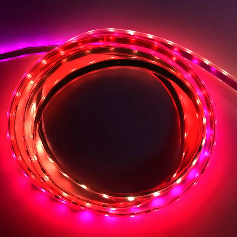 5 м WS2811 DC12V 48 Светодиодный s/M RGB адресат светодиодные полосы черный PCB водонепроницаемый IP67 SMD5050 пикселей