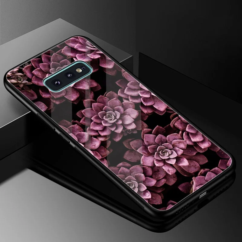 Desxz милый сочный стеклянный чехол для Samsung Galaxy S7 Edge S8 S9 Plus Note 8 9 S10 Чехол DIY зеркало |