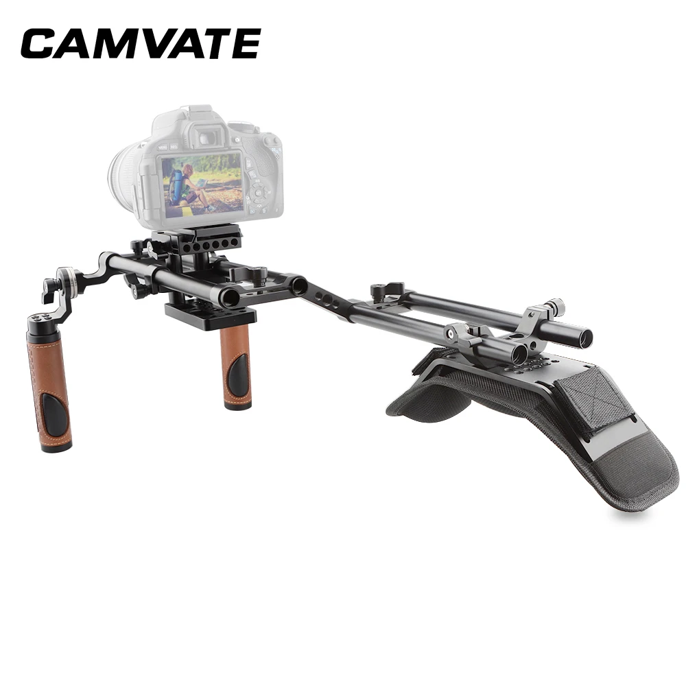 CAMVATE плечевой Риг для камеры с поролоновой накладкой и ARRI розеткой двойной