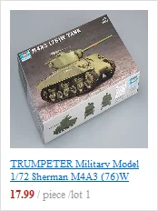 Trumpeter 35093 1/72 модель танка Merkava III 1995, пластиковый бронированный автомобиль
