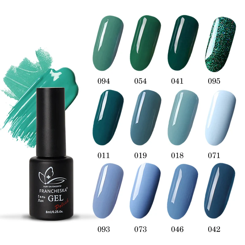 Гель лак для ногтей цветной VernisManicure Полупостоянный гель uv Vernis светодиодный