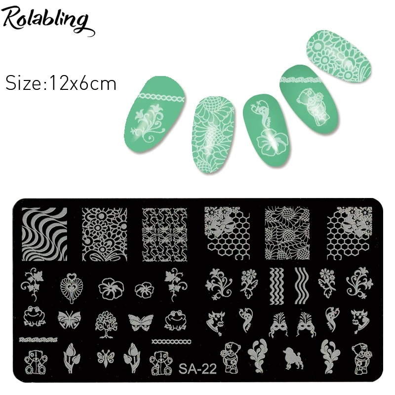 Rolabling Новая пластина для дизайна ногтей из нержавеющей стали маникюра и педикюра