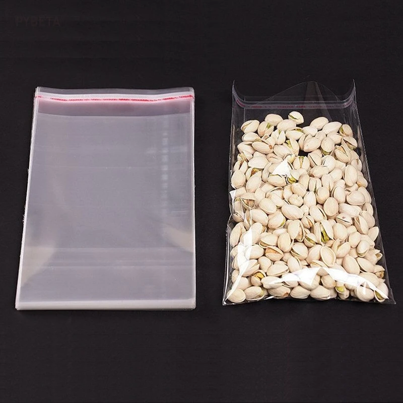 

300pcs/lot-11*18cm (11*15cm+3cm) Clear Transparent OPP Self Adhesive Bags Plastic Packaging Bags for items sample party favor