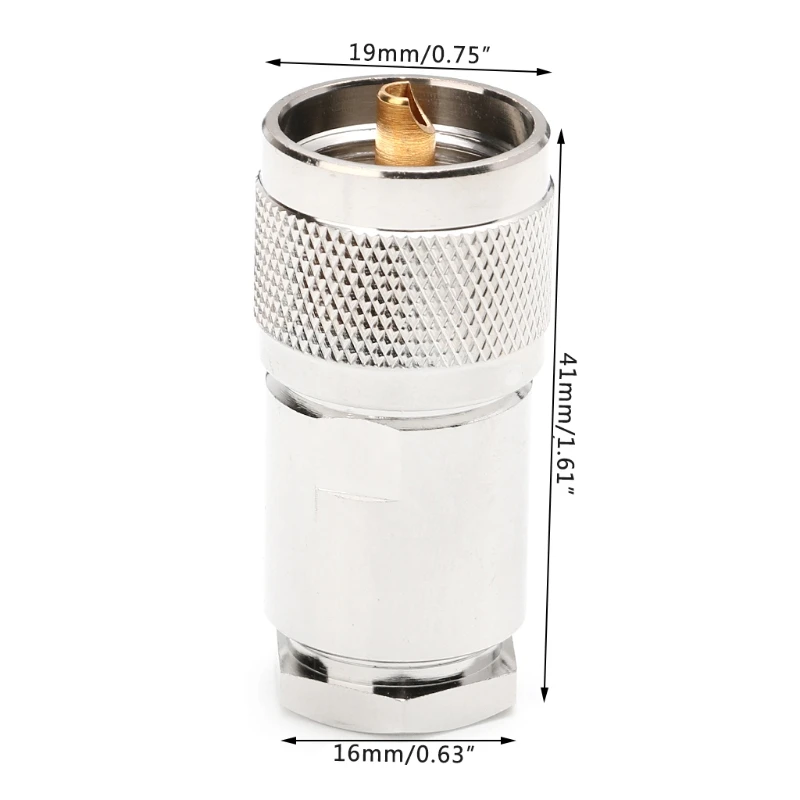 РЧ коаксиальный Переходник штекер UHF штекер PL259 зажим RG8 RG165 RG213 LMR400 разъем