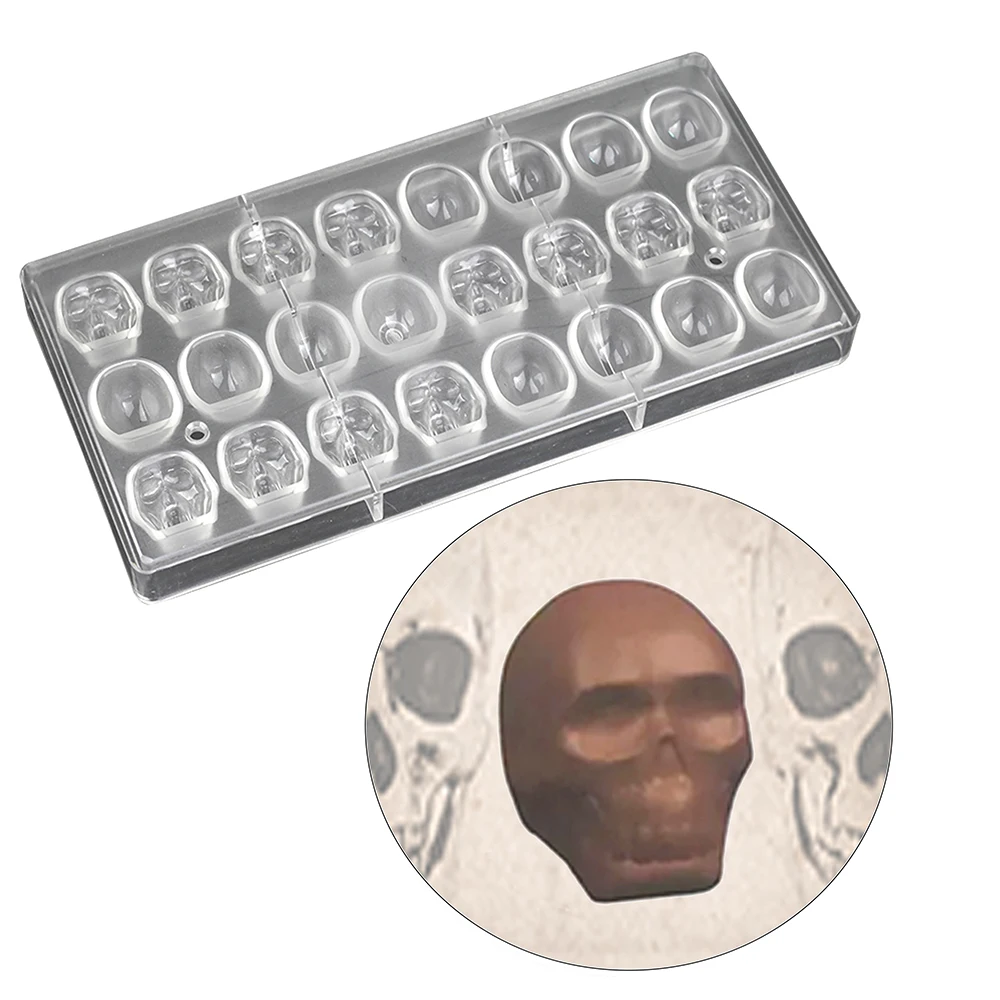 

Polycarbonate Chocolate Skull Mold,Halloween Baking Pastry Tools Confectionery Baking Tools For Cake