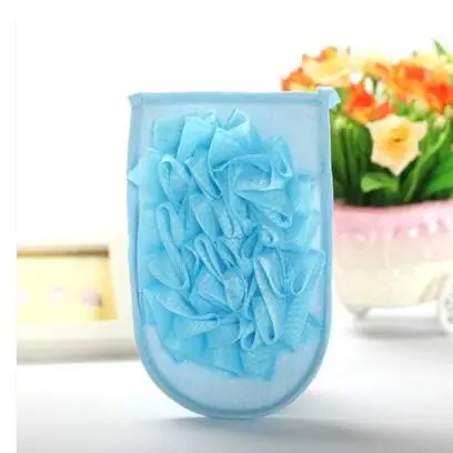 F01 Blue FEIGO 1 шт шарик для ванны/губка для ванны/насадка для душа с цветком для тела, щетка для ухода за кожей, спа отшелушивающие рукавицы, перчатки для мытья, F01 - Цвет: F01 Blue
