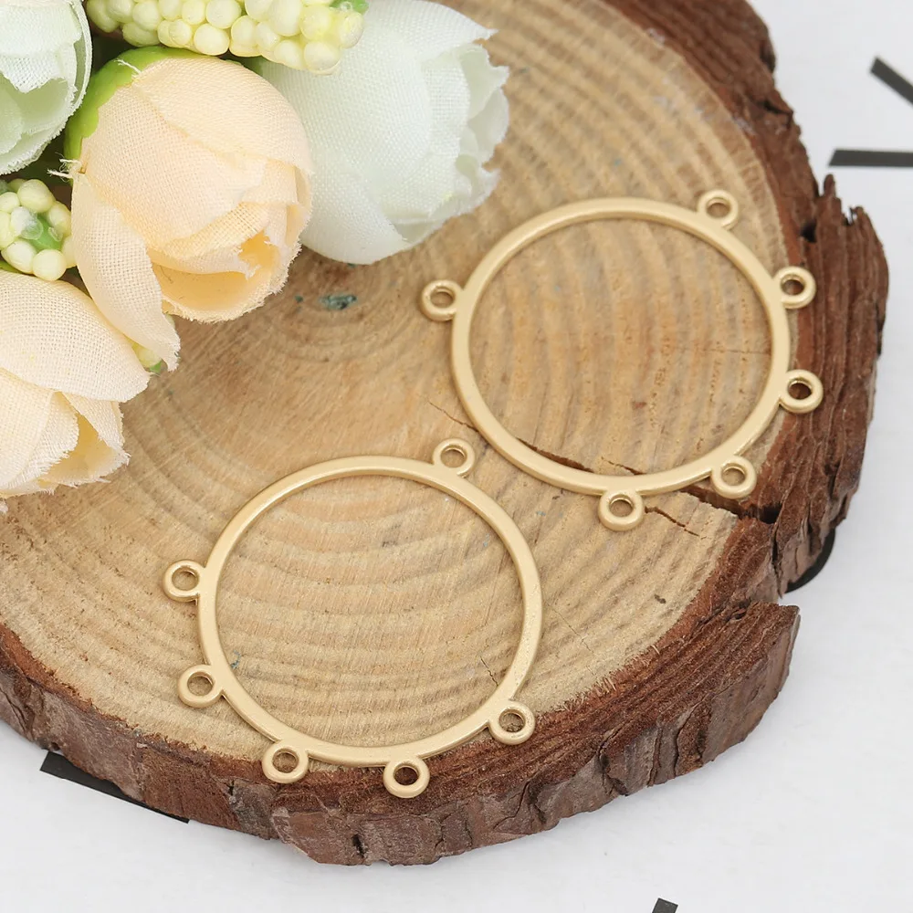 Doreen Box сплав на основе цинка соединители для люстры круг кольцо матовое золото