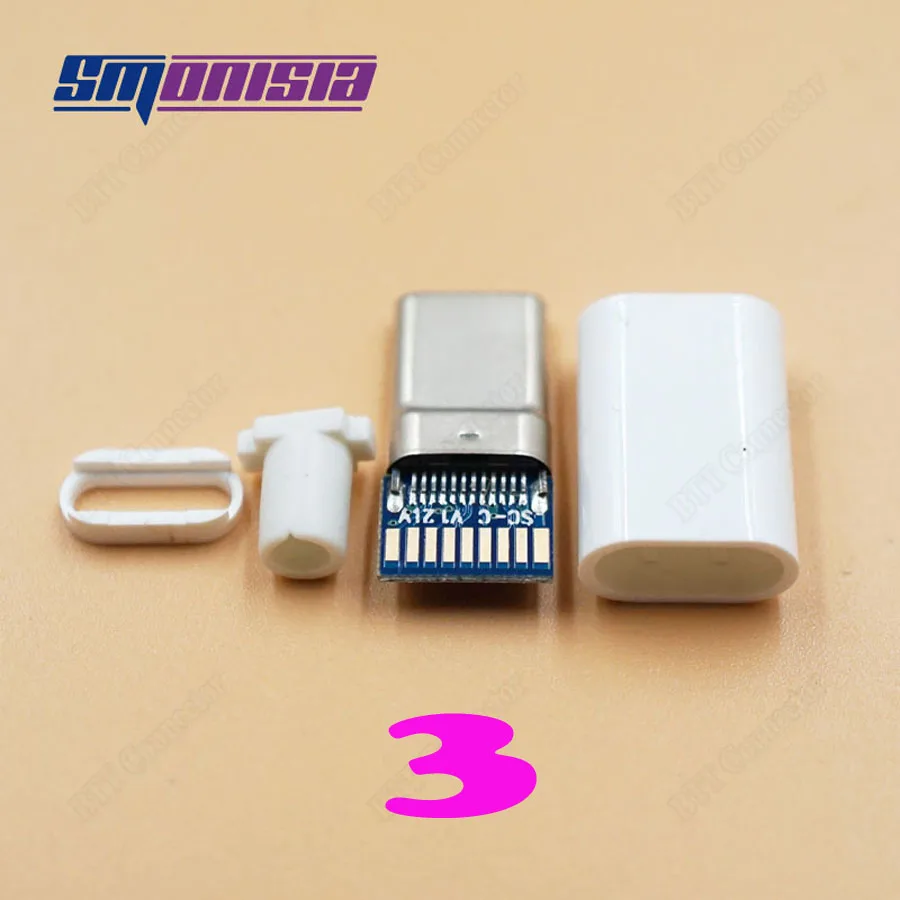 5 шт. USB 3 1 2 0 тип C разъем 4 в PCB|connector plug|connector maleconnector usb |