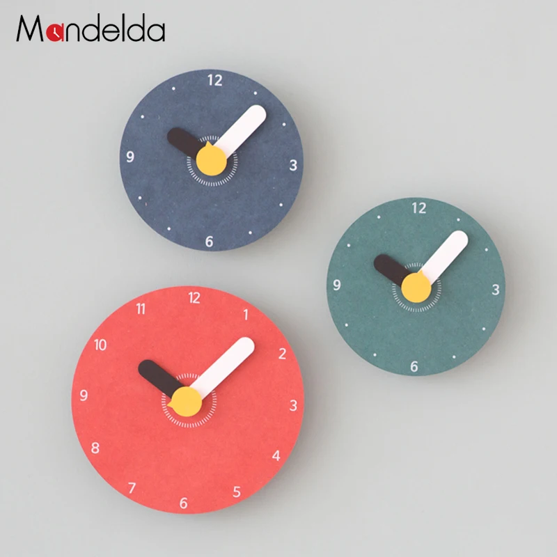 Настенные часы Mandelda с тонкой отделкой Мультяшные деревенские точные легкие