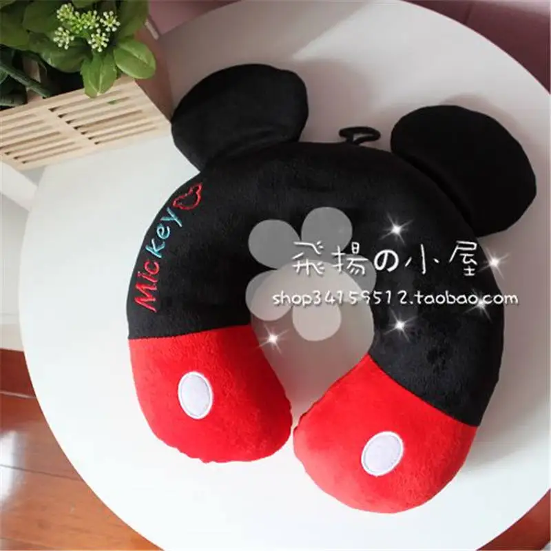 Mickey Disney Микки Минни Маус пара мультфильм u-образная подушка для здоровья шеи студента взрослых Офис Подушка с ворсом подарок - Цвет: Mickey