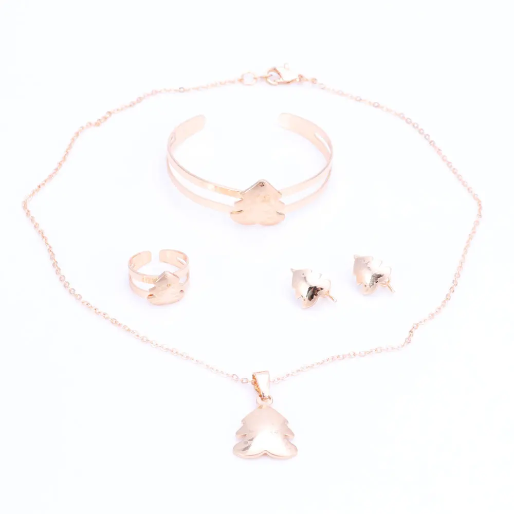 Ювелирный Комплект из колье серёг браслета и кольца | Украшения аксессуары