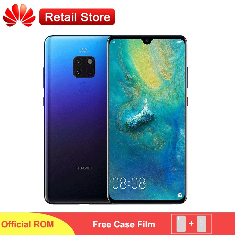 Huawei mate 20 мобильный телефон 6 53 &quotполный экран 4000 мАч Kirin 980 Восьмиядерный Android 9 NFC