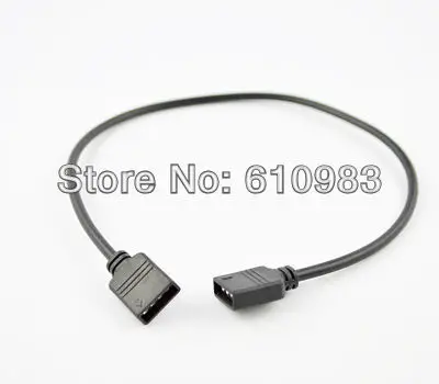 5 шт./лот черный 4 контактный светодиодный Соединительный кабель для подключения