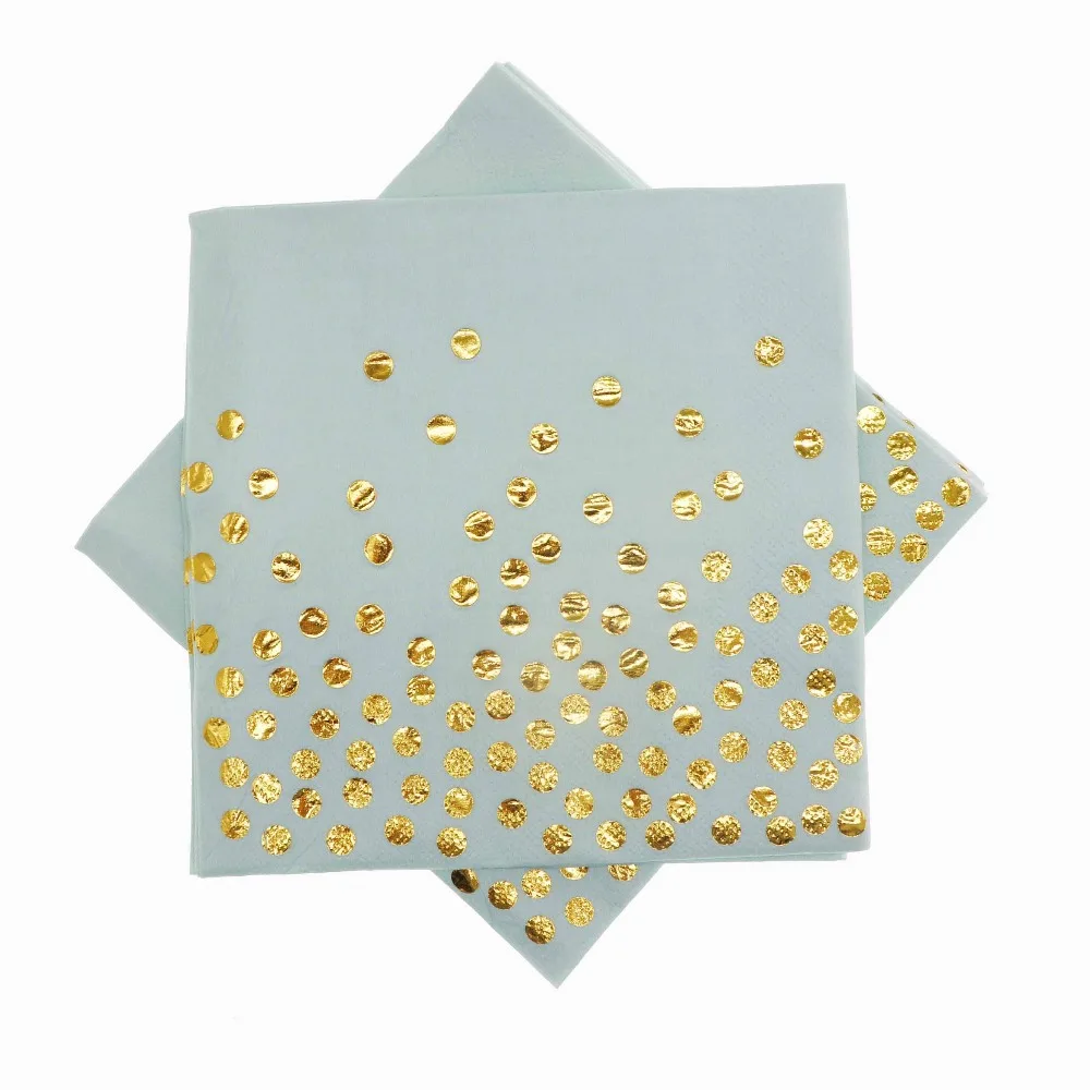 Золотая фольга зеленая одноразовая посуда чашка для вечеринки бумажная тарелка