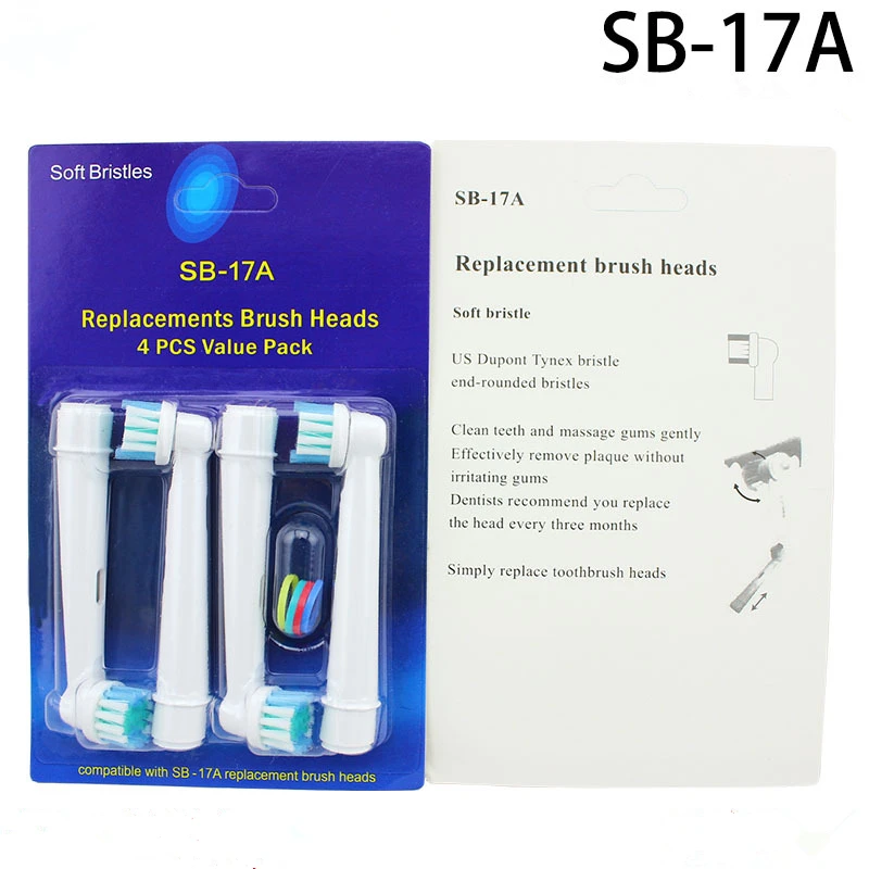 4 шт. сменные насадки для зубной щетки гигиены полости рта высокоточные головки с