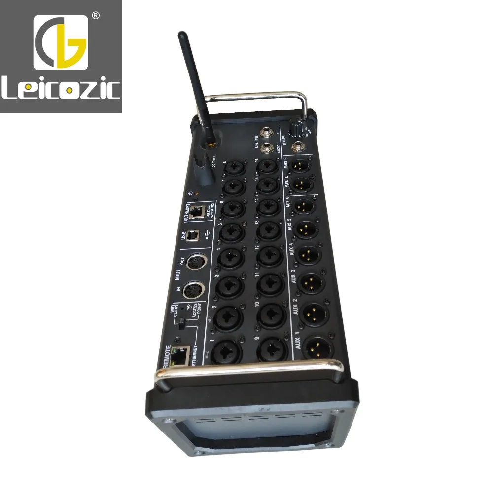 Leicozic X Воздуха XR18 18-Ch 12 подключения по шине CAN цифровым микшером для iPad/планшетный ПК с системой андроида Встроенный Wi-Fi/USB подходит для сцены/живой звук/Студия