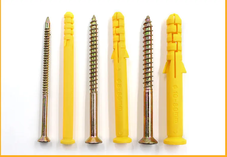 5 пар/лот M10 * 60 400yellow пластиковые расширительные трубы Настенные вилки
