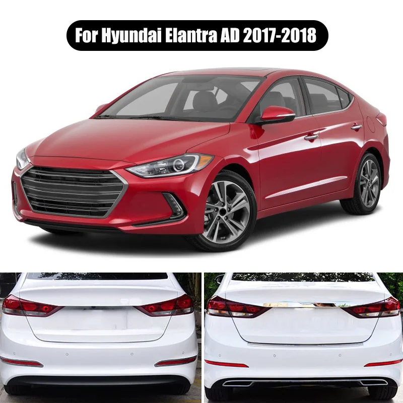 Для hyundai Elantra AD хромированная Задняя Крышка багажника задняя дверь крышка багажника штриховая полоса акцент рамка отделка молдинг украшения