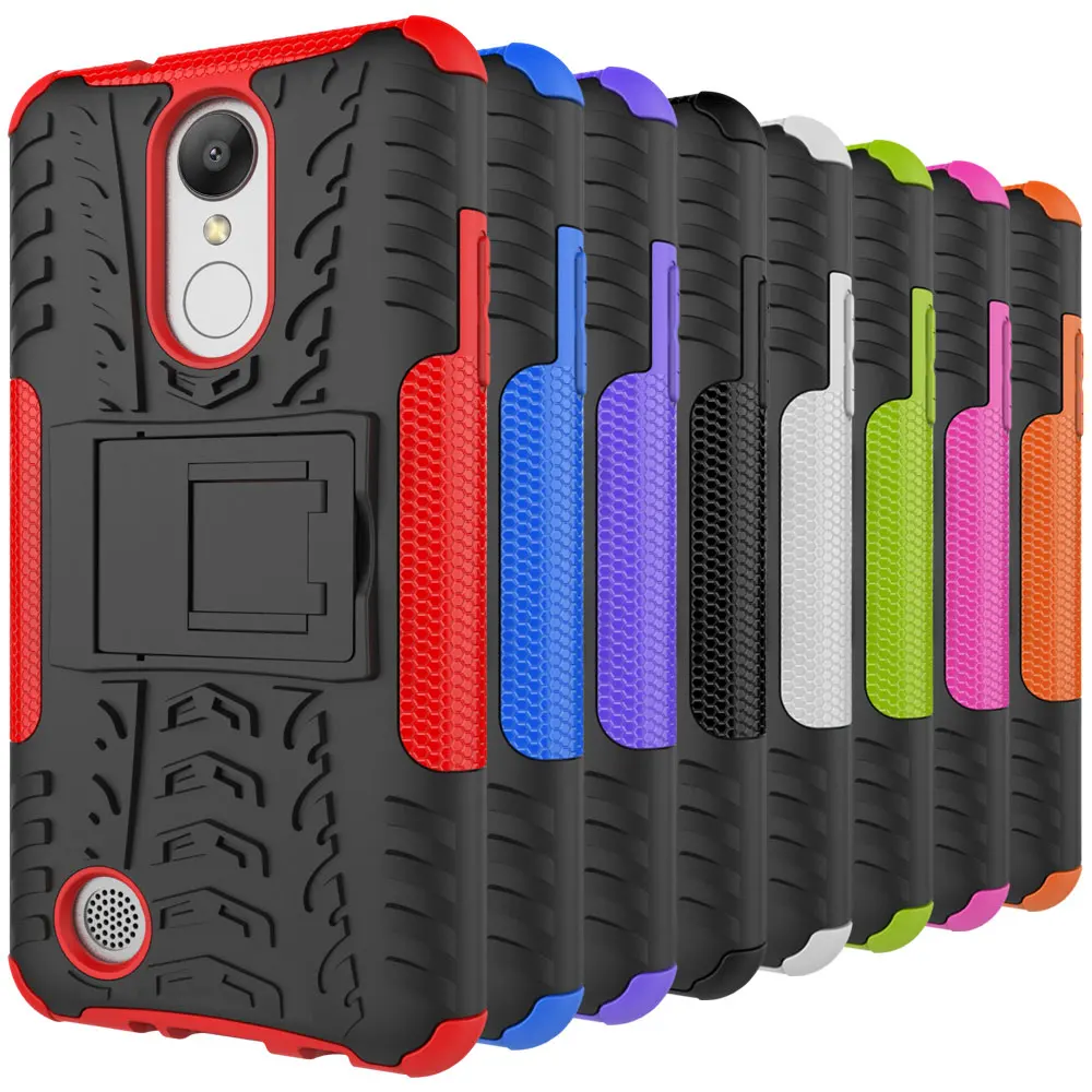 Cases For LG K8 2017 Fundas 5.0&quot TPU &amp PC Dual Armor Capa Hard Silicone Coque Back Cover V3 / Phone Case |
