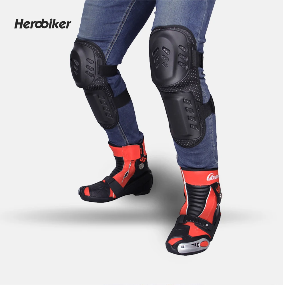 HEROBIKER наколенники для мотоцикла Защитное снаряжение для мотокросса для гонок по бездорожью наколенники+ налокотники набор Noto наколенники мотоциклетное оборудование