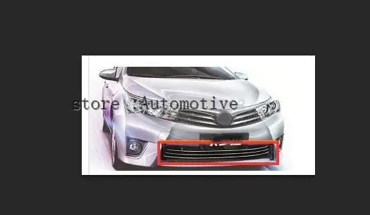 Подходит для 2014 2015 2016 TOYOTA COROLLA Хромированная передняя решетка радиатора отделка