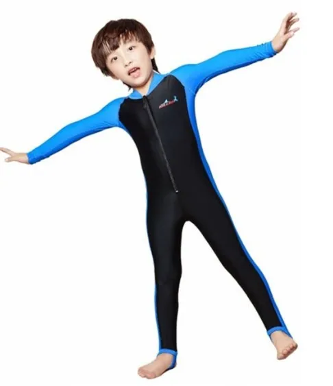 UPF50 + костюм из лайкры с длинными рукавами для подводного плавания Детский