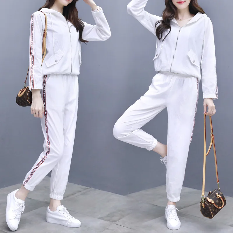 Modis повседневный спортивный костюм женский комплект 2 шт. весна-осень свободный